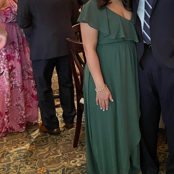 Baltic Born Katya Ruffle Maxi Dress | Evergreen - Picture 2 of 4